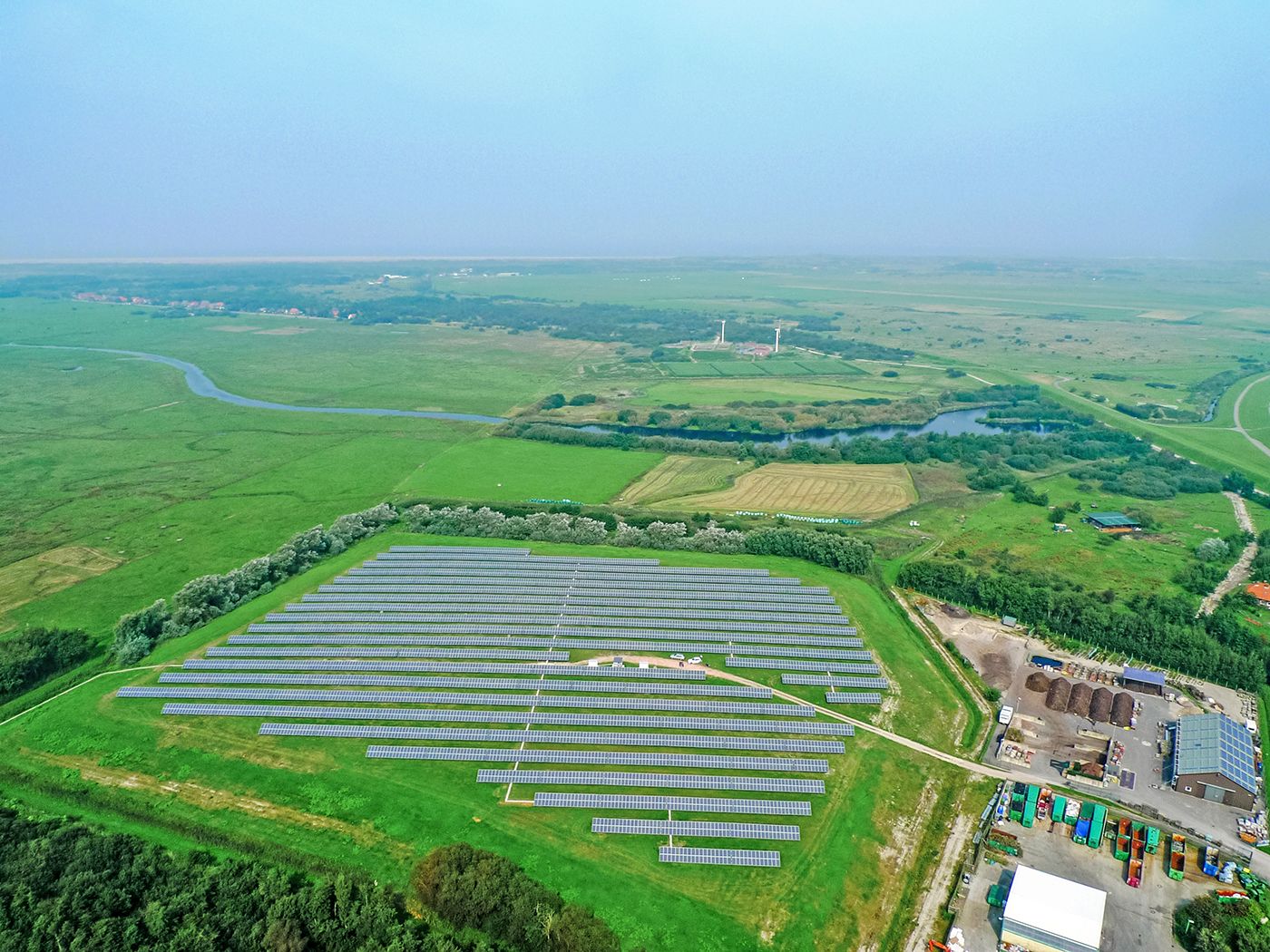 Luftbild Solarpark Borkum